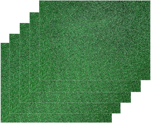 Jtnohx Large Glitter Felt Fabric, 5pcs Glitter Sheets, 11.8 x16.5 inches Glitter Felt for Crafts, Felt Glitter Square for Party Project Holiday Gr...