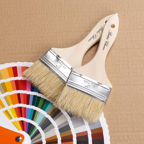 Bates- Chip Paint Brushes, 3 Inch, 6 Pack, Chip Brush, Brushes for Painting, Paint Brushes, Stain Brushes for Wood, Natural Bristle Paint Brush, 3...