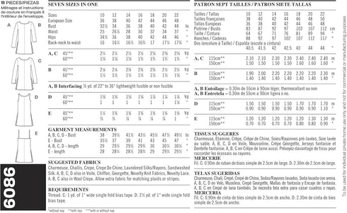 New Look Sewing Pattern 6086 Misses Tops, Size A (10-12-14-16-18-20-22)...