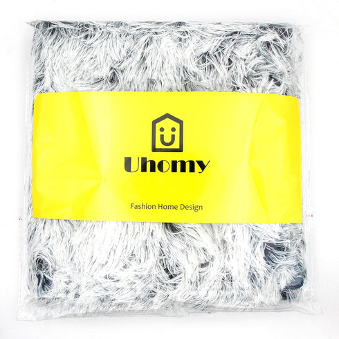 Uhomy Fluffy Accent Pillows Cover 20"x20", Soft Gray Ombre Faux Fur Throw Pillow Case, Modern Luxury Decorative Square Cushion Cover for Farmhouse...