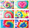 Hillban 18 Pcs Tie Dye Makeup Bags Rainbow Cosmetic Bag with Zipper Tie Dye Travel Toiletry Pouch for Retro 70s 80s Party Accessories Goodie Bags ...