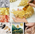 Gold Foil Flakes for Resin,3 Bottles Metallic Foil Flakes 30 Gram,YULIKTOR Imitation Gold Foil Flakes Metallic Leaf for Nails, Painting, Crafts,Sl...