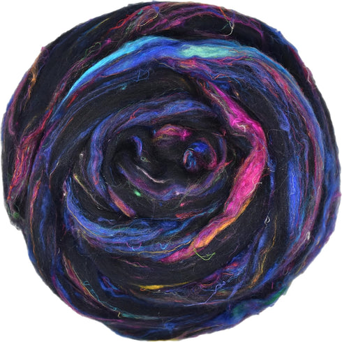 Living Dreams Yarn Merino & Sari Silk Fiber Blend for Spinning & Felting. Super Soft Combed Top. Nirvana...