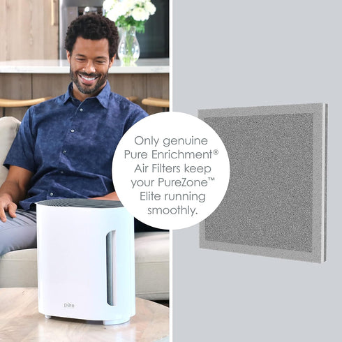 Pure Enrichment Genuine 3-in-1 True HEPA Replacement Filter for the PureZone Air Purifier (PEAIRPLG)...