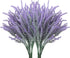 10 Bundles Fake Flowers Artificial Lavender Faux Plastic Plants Purple Flowers for Home Decor Wedding Kitchen Garden Patio Porch Window Box Office...