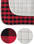 2-Piece Dish Drying Mat Set - 16"x18" Buffalo Classic Check Plaid - Red Black...
