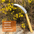 SHANFEEK Grass Sickle with Sawtooth Japanese Weeding Hoe Weeding Tools for Garden High Toughness Stainless Steel with Hard Solid Wood Handle(Yello...