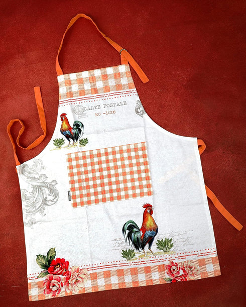 AMOUR INFINI Cotton Aprons for Women with Pocket, Adjustable Strap and Waist Ties Washable Aprons for Baking, Cooking, Gardening (27.5 x 33 Inches...
