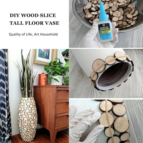 Wood Slices Tiny Log Slices Unfinished Natural 100pcs Kids Crafts Painting Toys DIY Wedding Home Centerpieces 1.5-2.5cm...