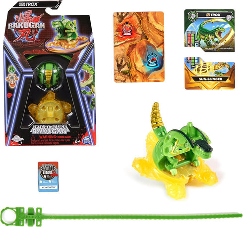 Bakugan, Special Attack Trox, Spinning Collectible, Customizable Action Figure and Trading Cards, Kids Toys for Boys and Girls 6 and up...