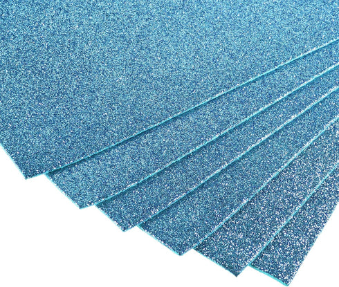 uxcell Blue Glitter EVA Foam Sheets 11 x 8 Inch 2mm Thick for Crafts DIY Projects 24 Pcs...