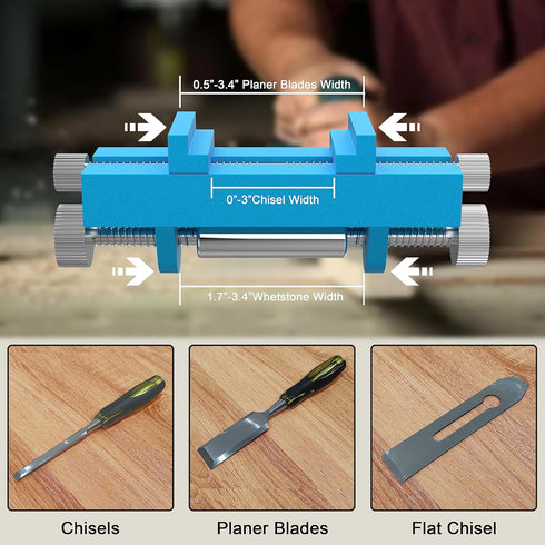 Honing Guide Tool Newly Upgraded - Direct and Precise Angle Determination, Sharpener Jig of Whetstone for Woodworking- Chisels and Planes Blades 0...