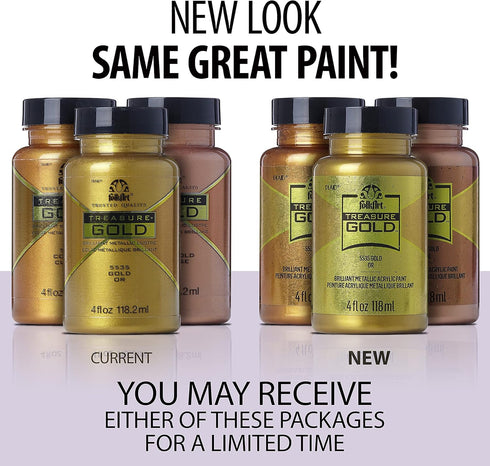 FolkArt Treasure Gold Brilliant Metallic Paint, 4 oz, Blue Quartz (Acrylic)...