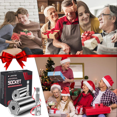Gifts for Men Super Universal Socket Tools Gifts for Dad Fathers Day from Kids Son Daughters Wife Power Drill Adapter Cool Gadgets for Men Birthda...