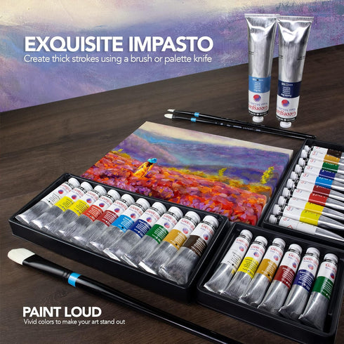 Daler Rowney Georgian Water Mixable Oil Paint Cadmium Red Hue 37ml Tube - Art Paints for Canvas Paper and More - Oil Painting Supplies for Artists...