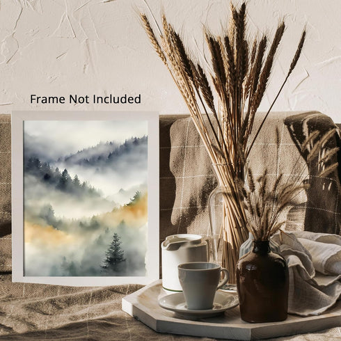 Posterizer 1 pcs- trees and jungle-nature scene style 8-Landscape & Nature Art-Floral Botanical Art- Decor for Home & Office- unframed wall art...