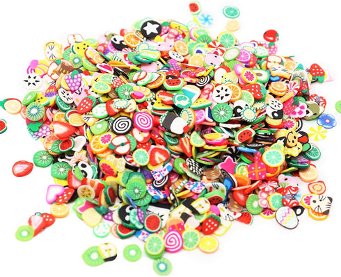 TCOTBE 2000 Pcs Fruit Polymer Slices,Fruit Slime Supplies Charms Slime Acessories Slime Add ins Polymer Clay DIY Nail Art,Charms Slime Making Kit ...