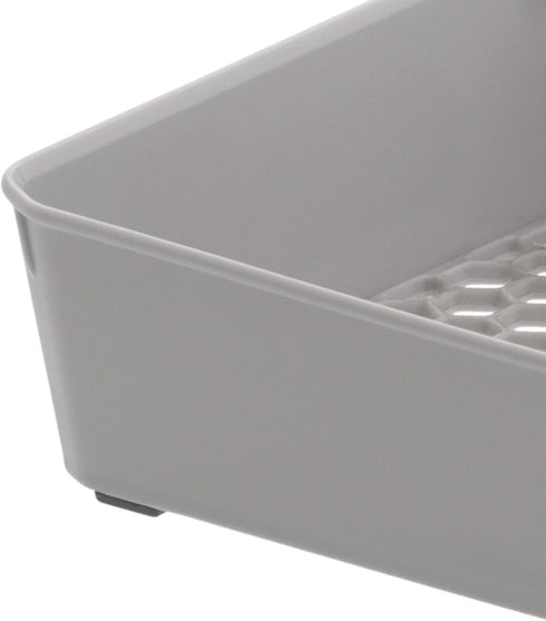 Spectrum Diversified Hexa Drawer Organizer Tray Modern Kitchen Cutlery, Utensil, Silverware Holder, Cabinet Storage, Set of 3, Stone Gray...