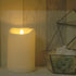 Outdoor Waterproof Flameless Candle with Timer - Flickering Large Plastic Battery Operated LED Lantern Light Bright Resin Electric Pillar for Outs...