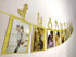 Engagement Wedding Decorations, Gold Engaged Banner and Photo Banner with Romantic Memories Picture Card Frames for Engaged/Wedding/Anniversary/Va...