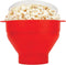 Microwave Popcorn Popper with Lids - Silicone - No Oil or Butter Required - Collapsible Bowls - BPA-Free Container - Movie Night Supplies - Red...