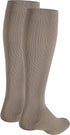 Truform Compression Socks, 15-20 mmHg, Women's Dress Socks, Knee High Over Calf Length, Tan Rib Knit, Medium...