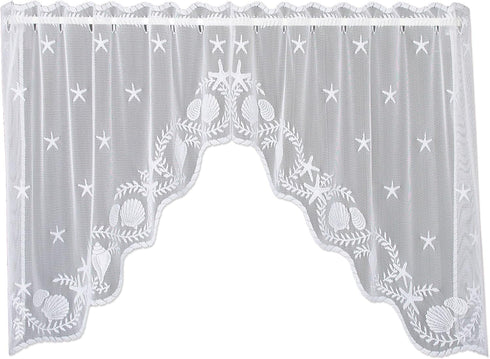 Heritage Lace White 72"X36" Tidepool Swag Pair...