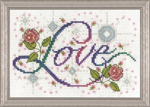 Design Works Crafts Inc. Love, 5'' X 7' Counted Cross Stitch Kit, Multicolor...