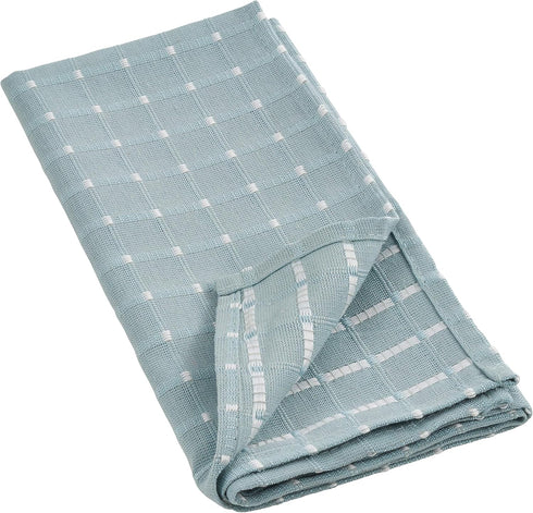 SARO LIFESTYLE 2136.A20S Cousu Collection Cotton Blend Stitched Line Table Napkins (Set of 4) 20" Aqua...
