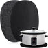 2 Pcs Oval Slow Cooker Heat Resistant Mat for 6-8 Quart Non Skid Countertop Heat Protector Mat Kitchen Appliance Mats for Air Fryer Kitchen Suppli...