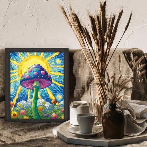 Posterizer 1 pcs-Aesthetic Trippy Mushroom Indie Poster-Abstract & Modern Art-Fantasy & Fiction Art-Living Room Bedroom Decor- UNFRAMED Wall Art...