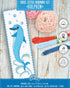 Dolphin Counted Cross Stitch Bookmark Kit for Adults - DIY Embroidery Book Marker Set with Paper Pattern, 16 Count Aida Canvas and Pre-Sorted Flos...