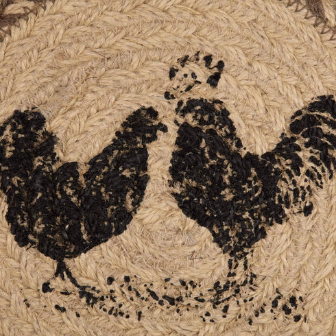 VHC Brands Sawyer Mill Charcoal Table Décor, 8" Trivet, Poultry...