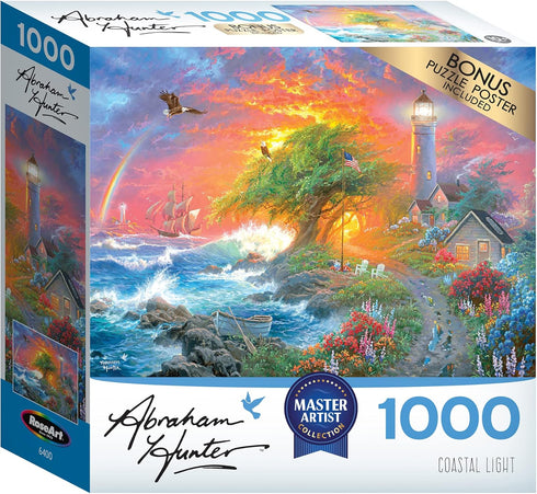 RoseArt - Abraham Hunter - Coastal Light - 1000 Piece Jigsaw Puzzle for Adults...