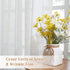 NICETOWN White Linen Sheer Curtains 90" Length, Rod Pocket & Back Tab Window Treatments Semi Sheer Curtain Drapes Privacy with Light Through for L...