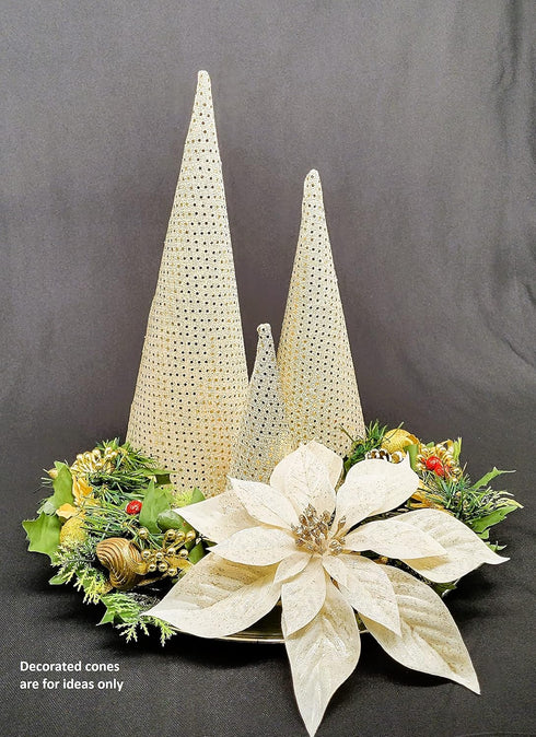 AllStellar Paper Mache Cones Open Bottom 7X3 in. Set of 3 (Small) - For DIY Art Projects, Crafts and Decorations!...