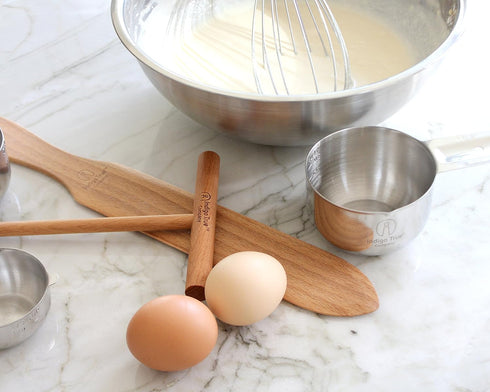 The ORIGINAL Crepe Spreader and Spatula Kit - 2 Piece Set (4” Spreader and 14” Spatula) Convenient Size to Fit Small Crepe Pan Maker | All Natural...