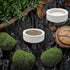 2 Pcs Reptile Food Bowl Ceramic Water Feeder Bowls Anti- Escape Mini Reptile Feeder for Lizard, Gecko etc, Round...