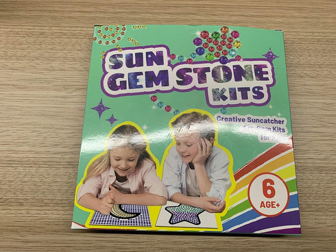 atydkug Window Gem Art Diamond Kits Painting for Kids - Fun Arts & Crafts 6 Sheets Flowers Gem Art Painting Kits by Numbers for Girl, Birthday Par...