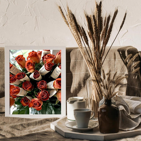 Posterizer 1 pcs-Cute Valentine's day bouquet of roses -1-Romantic Art-Holiday Poster Collection-Gift for Couples boyfriend girlfriend Husband Wif...