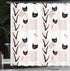 Ambesonne Modern Shower Curtain, Cat Faces Dotted Whiskers Kittens Animals Theme, Cloth Fabric Bathroom Decor Set with Hooks, 69" W x 70" L, Dark ...
