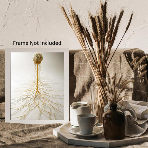 Posterizer 1 pcs-artistic illustration of the human nervous system 3-Teachers & Classrooms-Abstract & Modern Art-School and classroom art- unframe...