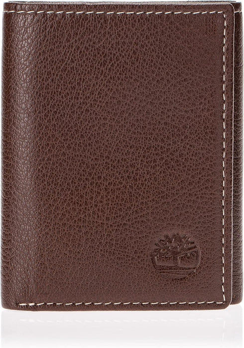 Timberland mens Leather Trifold Wallet With Id Window, Brown (Blix), One Size...