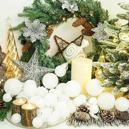 XmasExp 16ct Christmas Balls Ornaments - Shatterproof Large Hanging Ball Decorative Xmas Balls for Halloween Decorations Holiday Wedding Party Xma...