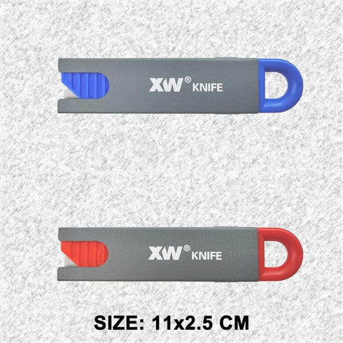 XW Handy Safety Box Cutters, Auto-retractable Razor Blade Carton Cutter for Opening Packages, 10-Pack...