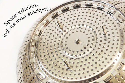 ExcelSteel Foldable Vegetable Steamer, Stainless Steel...