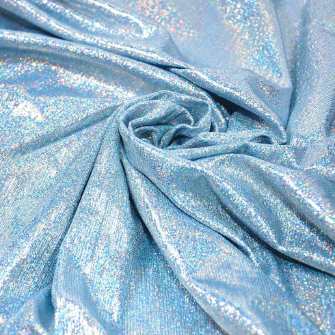Shattered Glass Hologram Fabric by The Yard Width 58Inches Entelare (Blue/Silver 1yard)...