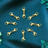 MTLEE Double Lobster Clasp Extender Double Claw Connector Bracelet Extension Clasp Small Bracelet Necklace Shortener for DIY Jewelry Making(Gold)...