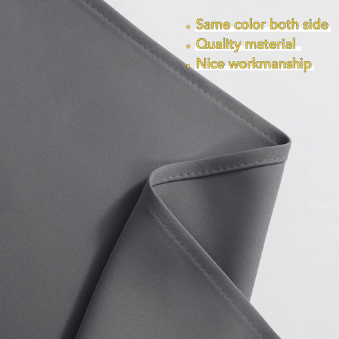 NICETOWN Half Window Kitchen Tier Curtains- Tailored Scalloped Valance/Swags for Basement/Bedroom(One Pair, 36 by 36-inches Each Panel, Grey)...