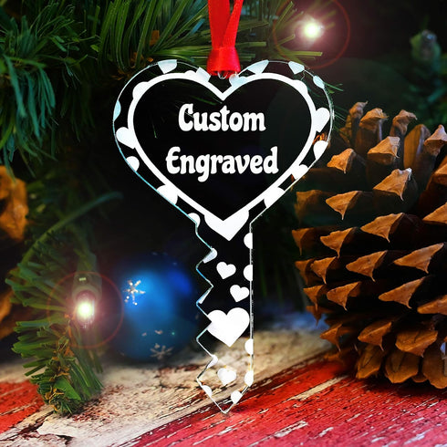 Personalized 2025 New Home Christmas Ornament Gift Box Incld Key Shape, First House Customized Shatterproof Acrylic | Made in USA...